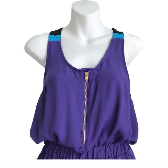 Nicki Minaj Color Block Romper Small Blue Purple - Picture 7 of 14